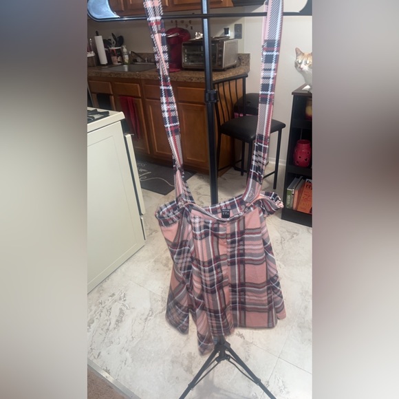 SHEIN EZwear plaid print suspender dress size large - Picture 4 of 4